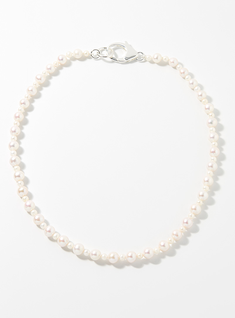 Hatton Labs: Le collier perles Pebbles Argent pour homme