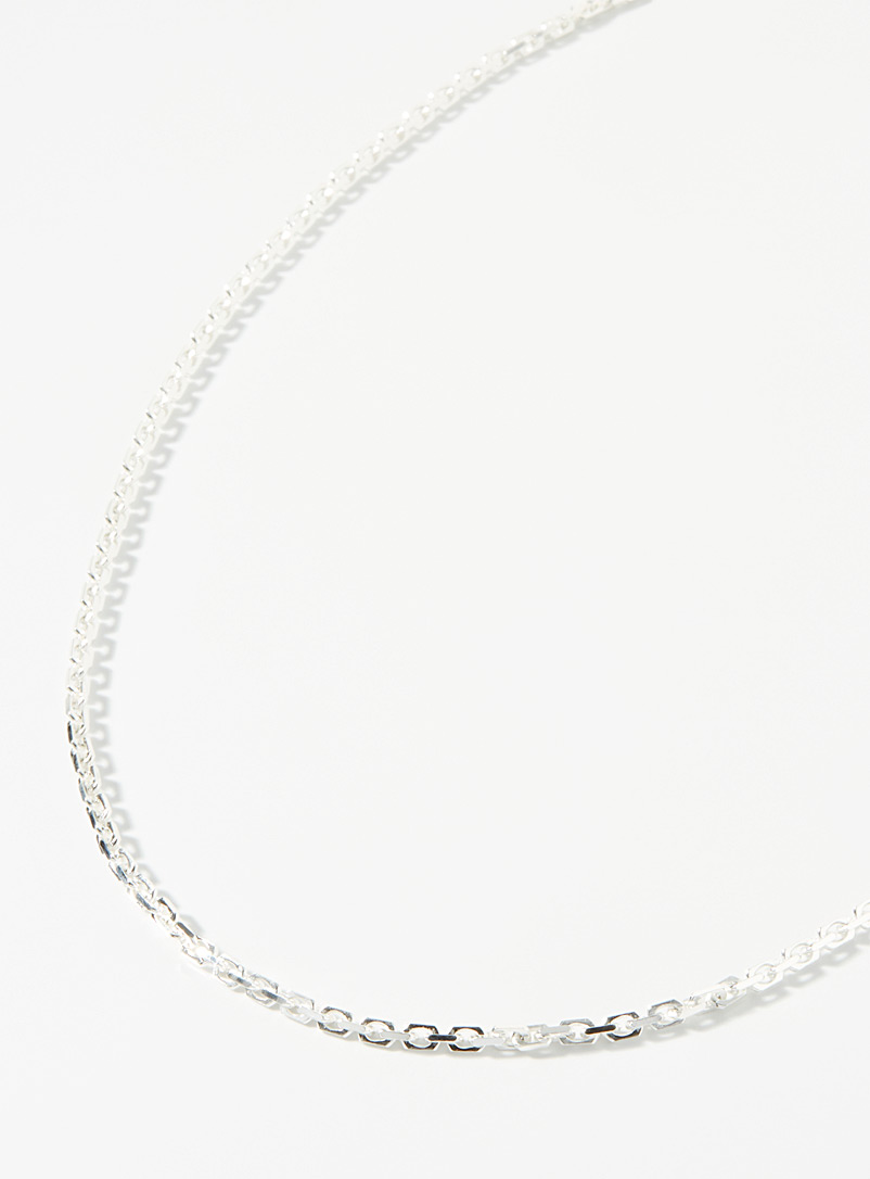 Hatton Labs Silver Mini Anchor chain necklace for men