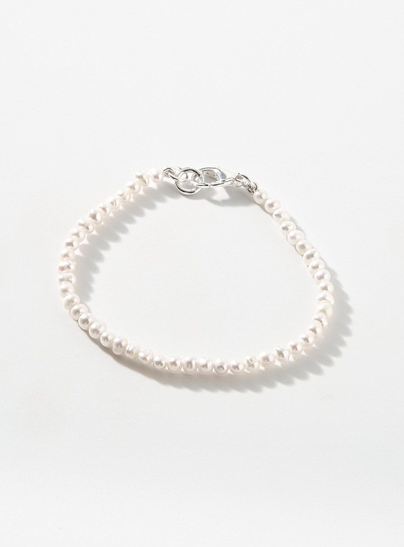 Hatton Labs Silver Mini pearl bracelet for men
