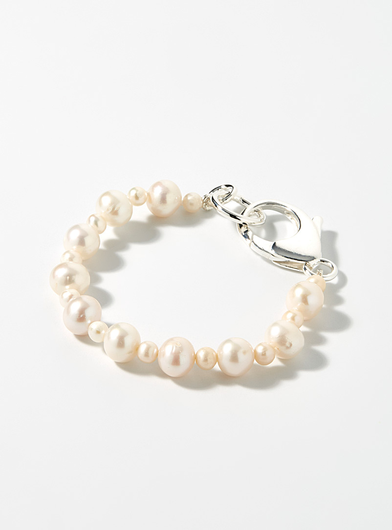 Hatton Labs White Pebbles pearl bracelet for men