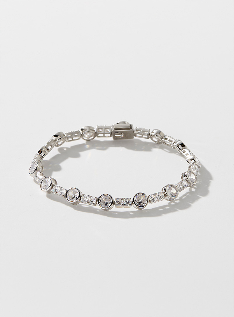 Hatton Labs Silver Pebbles tennis bracelet for men