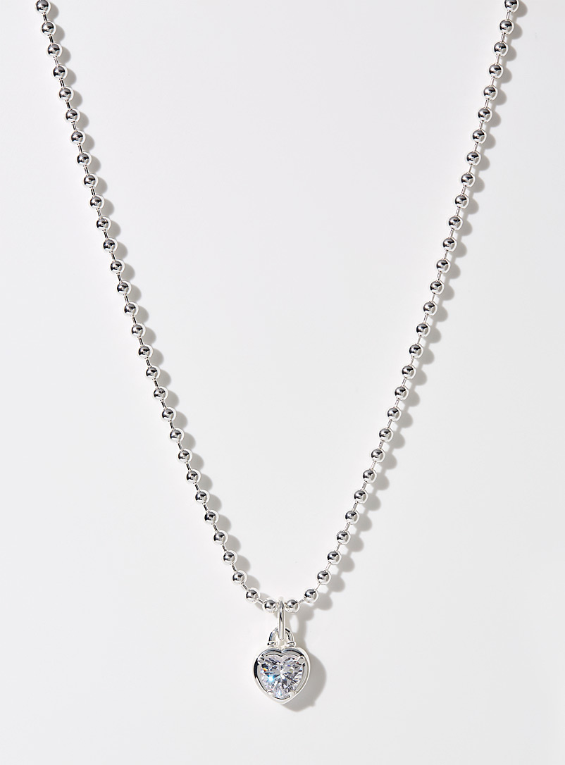 Hatton Labs Silver Heart pendant necklace for men