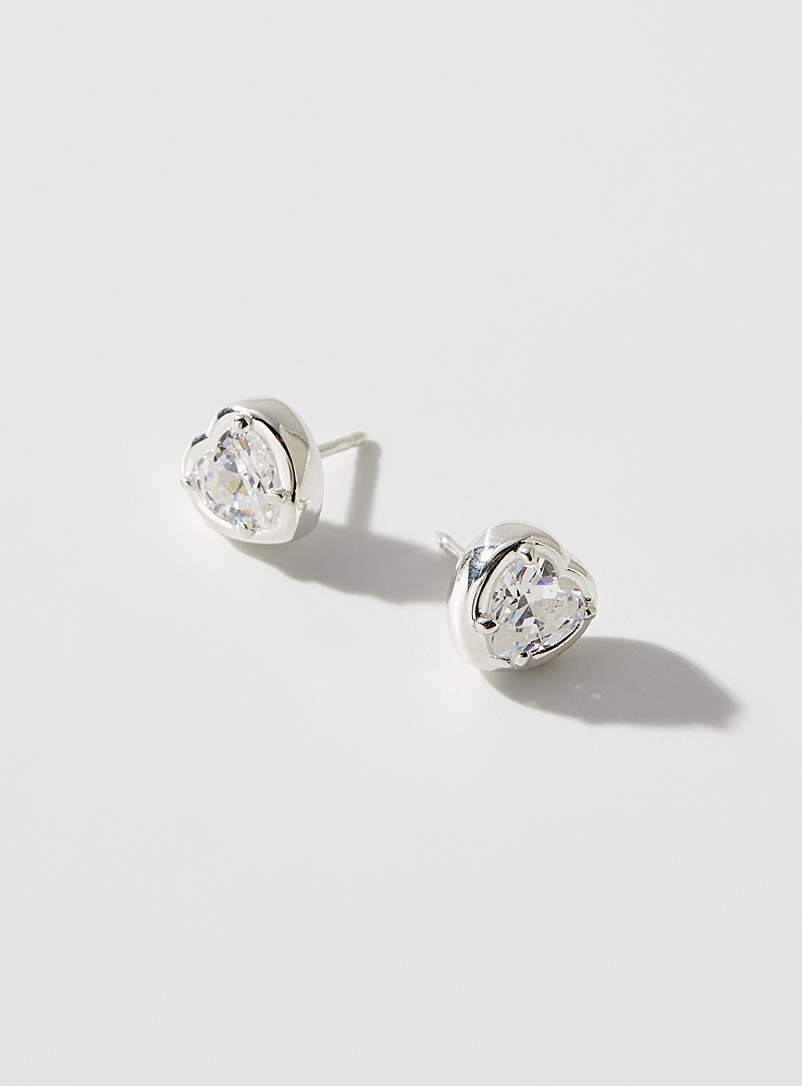 Hatton Labs Silver Heart earrings for men