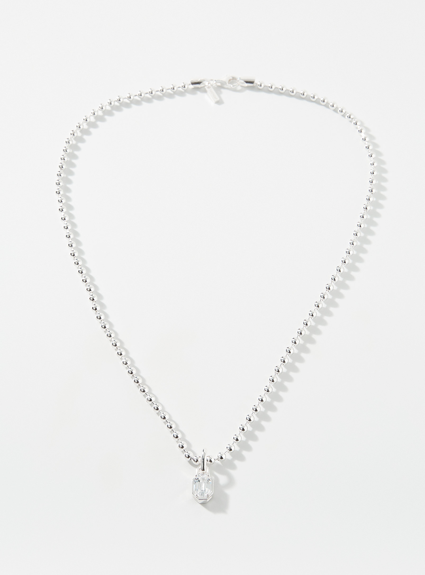 Hatton Labs Solitaire Pendant Necklace In Silver
