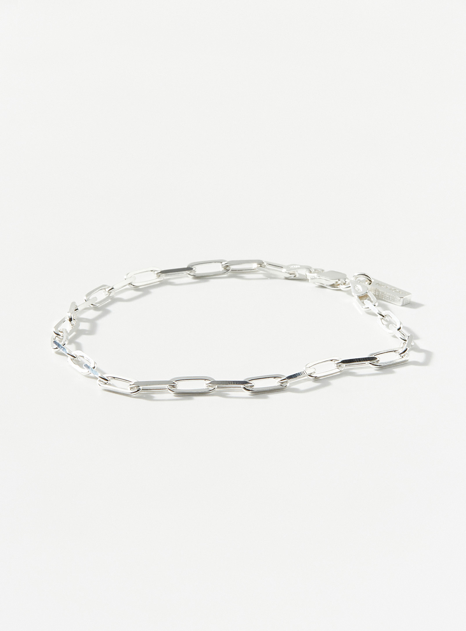 Hatton Labs - Men's Silver paperclip chain bracelet
