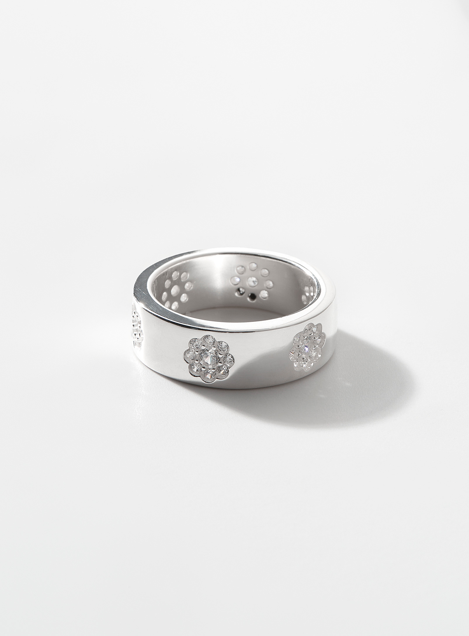 Hatton Labs Daisy Pavé Ring In Silver