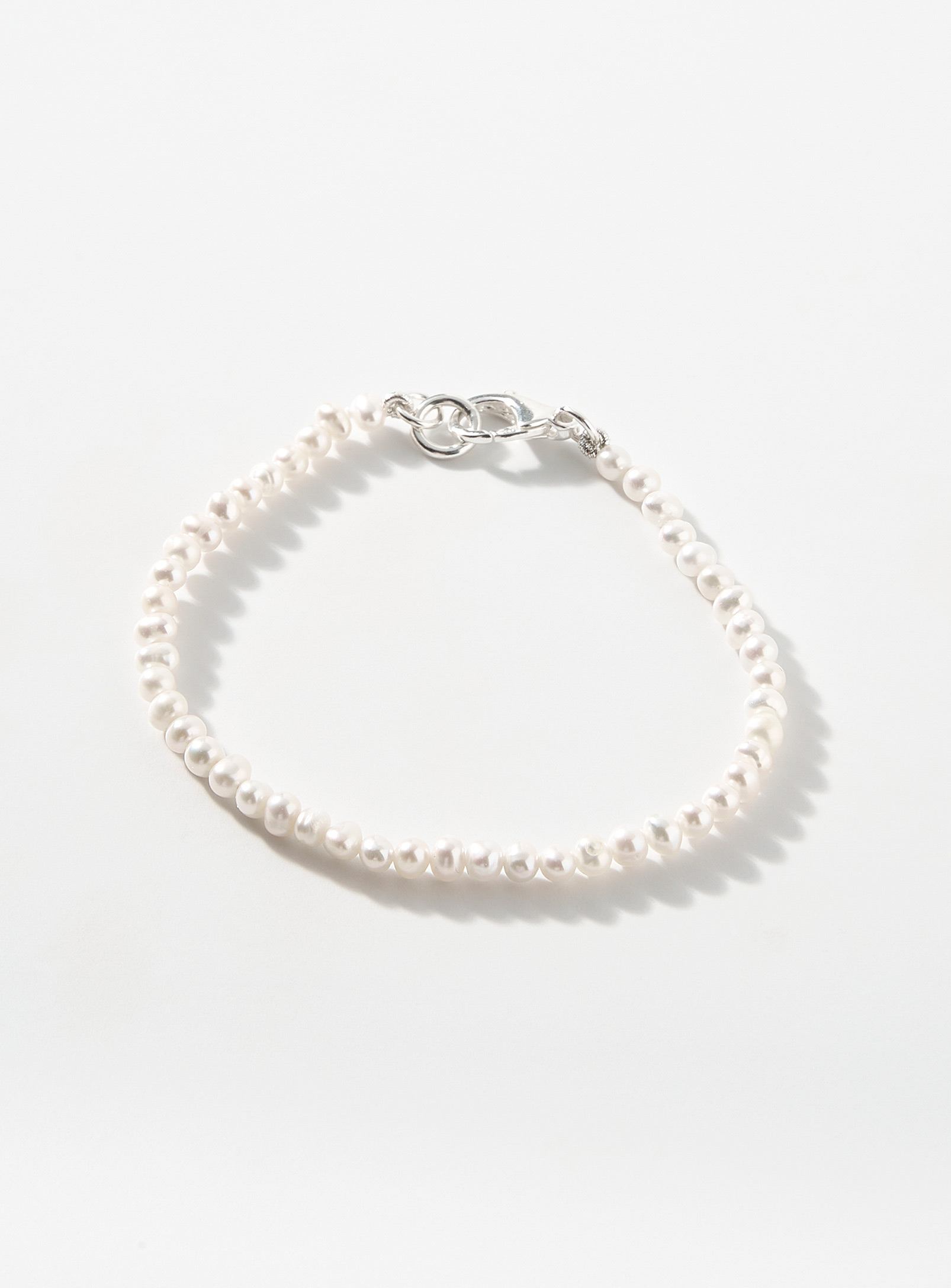 Hatton Labs Mini Pearl Bracelet In Silver