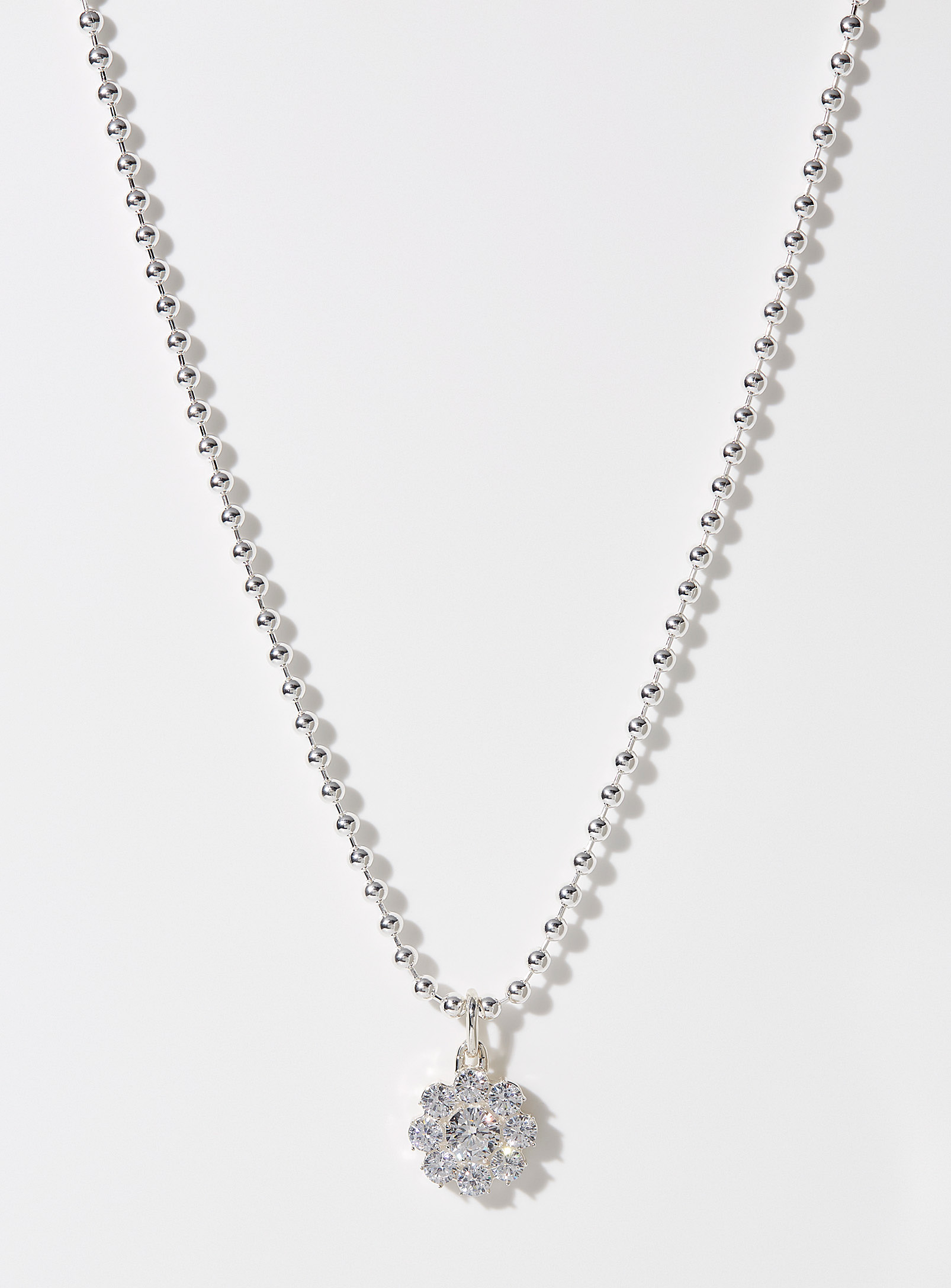 Shop Hatton Labs Daisy Pendant Necklace In Silver