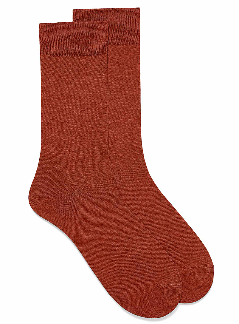Le 31 Copper Fine merino wool socks for men