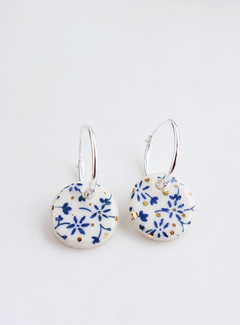 LiliandTrotro Jewelry Patterned White Denali earrings