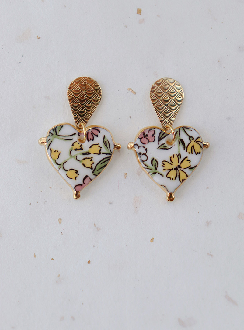 LiliandTrotro Jewelry: Les boucles d'oreilles de porcelaine Keiko Assorti