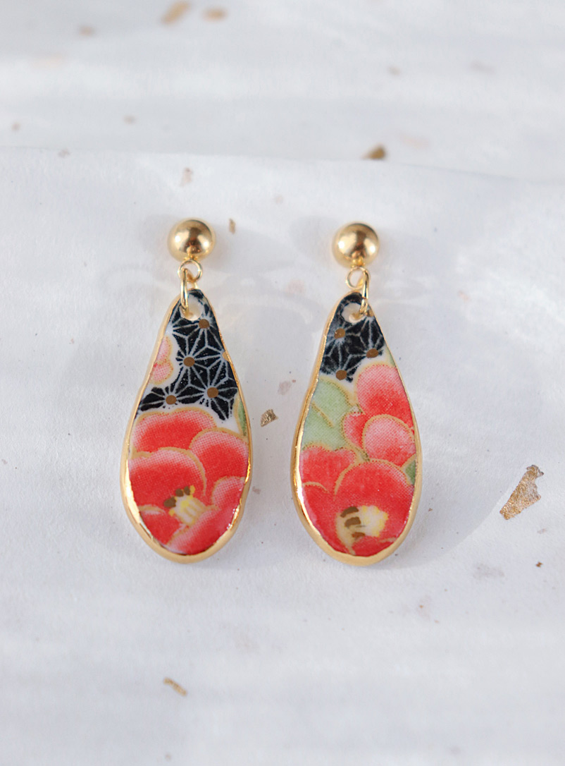 LiliandTrotro Jewelry: Les boucles d'oreilles de porcelaine Hayami Assorti