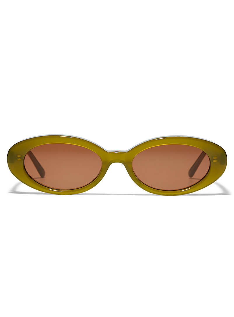 Crap Eyewear: Les lunettes de soleil Sweet Leaf Vert foncé-mousse-olive pour homme