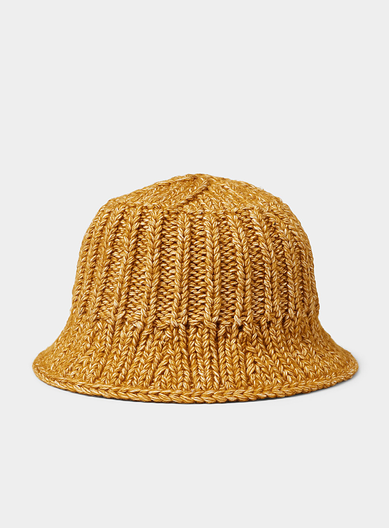 About The Tower Honey Chunky knit bucket hat for men