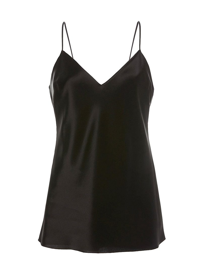 UNTTLD Black Caraco satin top for women