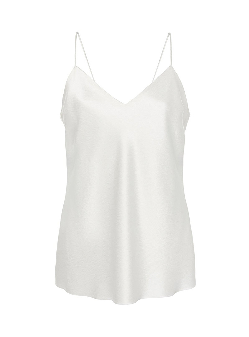 UNTTLD White Caraco satin top for women