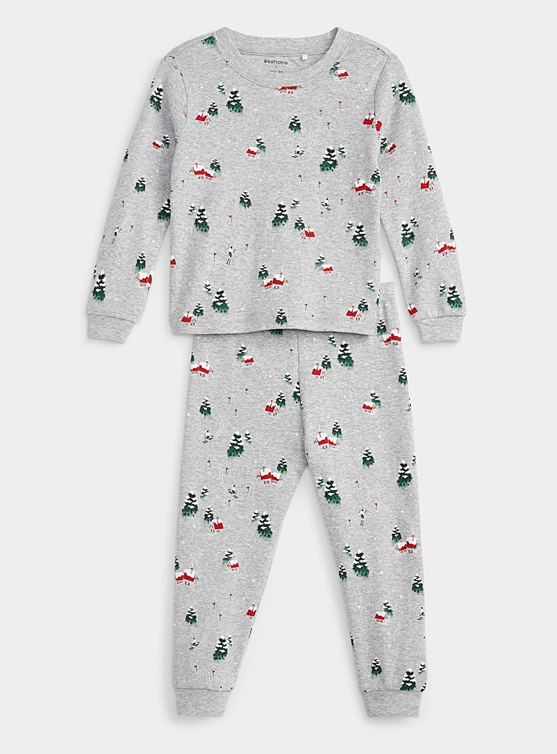Simons X petit lem: L'ensemble pyjama chalet alpin Bébé - unisexe Gris à motifs pour homme