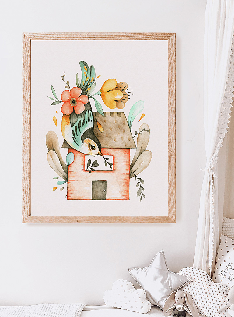 Mélanie Foster Illustrations Assorted House and bird art print See available sizes