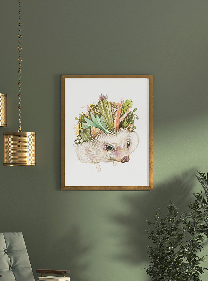 Mélanie Foster Illustrations Assorted Cactus-hedgehog art print 2 sizes available