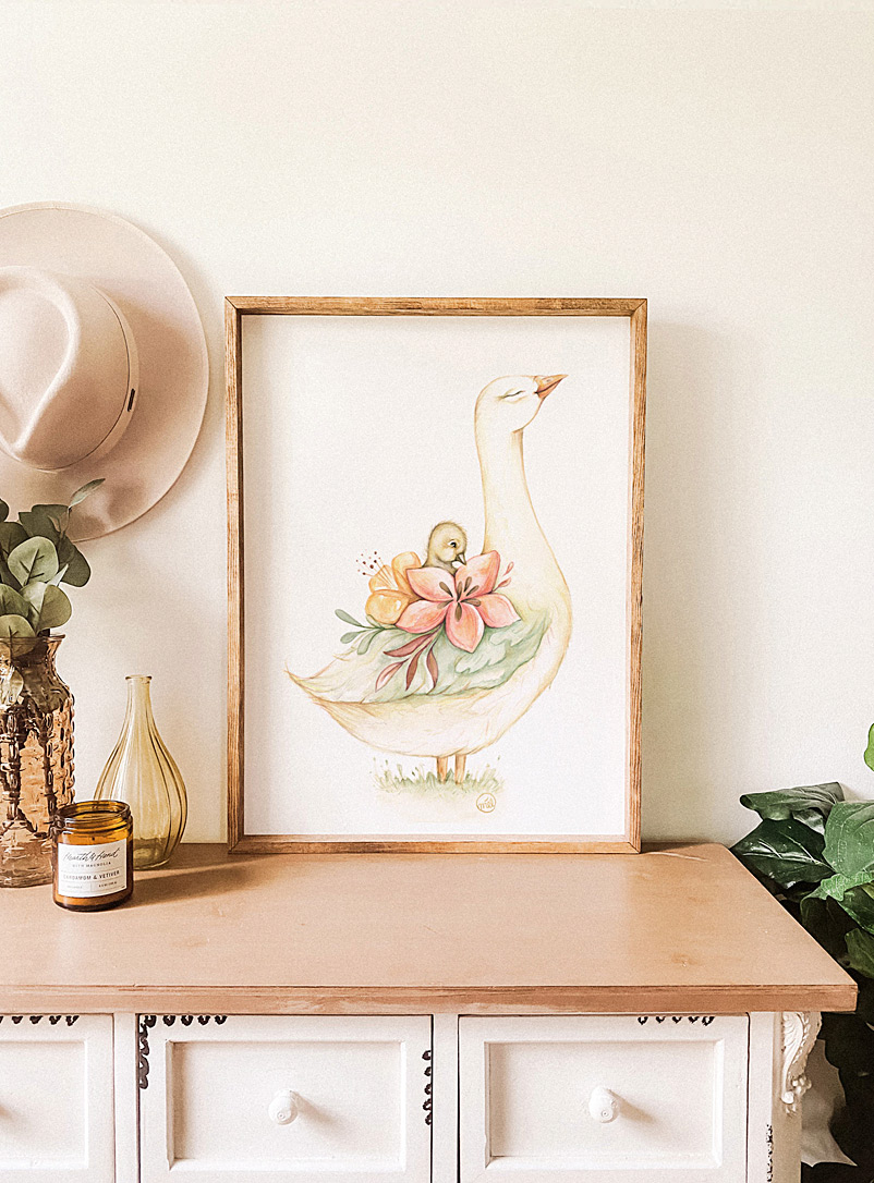 Mélanie Foster Illustrations Assorted Mother goose and gosling art print 2 sizes available