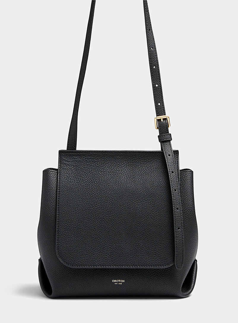 Oroton Black Margot leather satchel for women