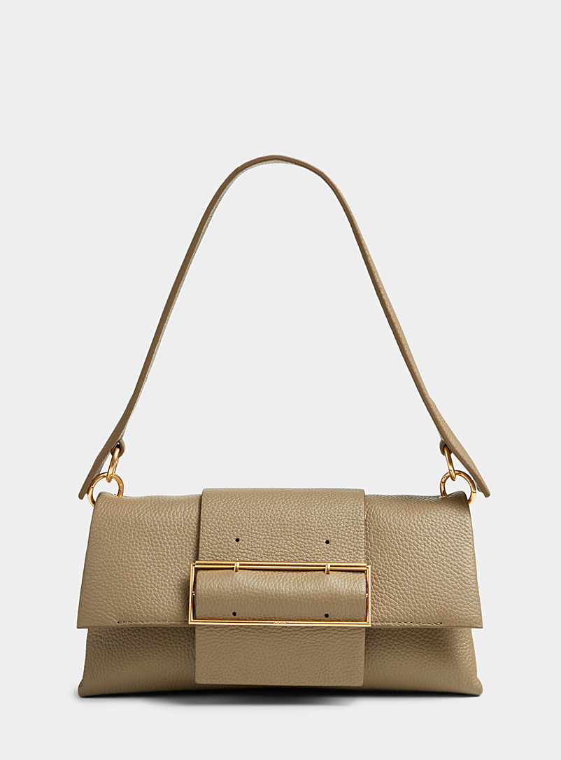 Oroton Mossy Green Anise flap bag for women