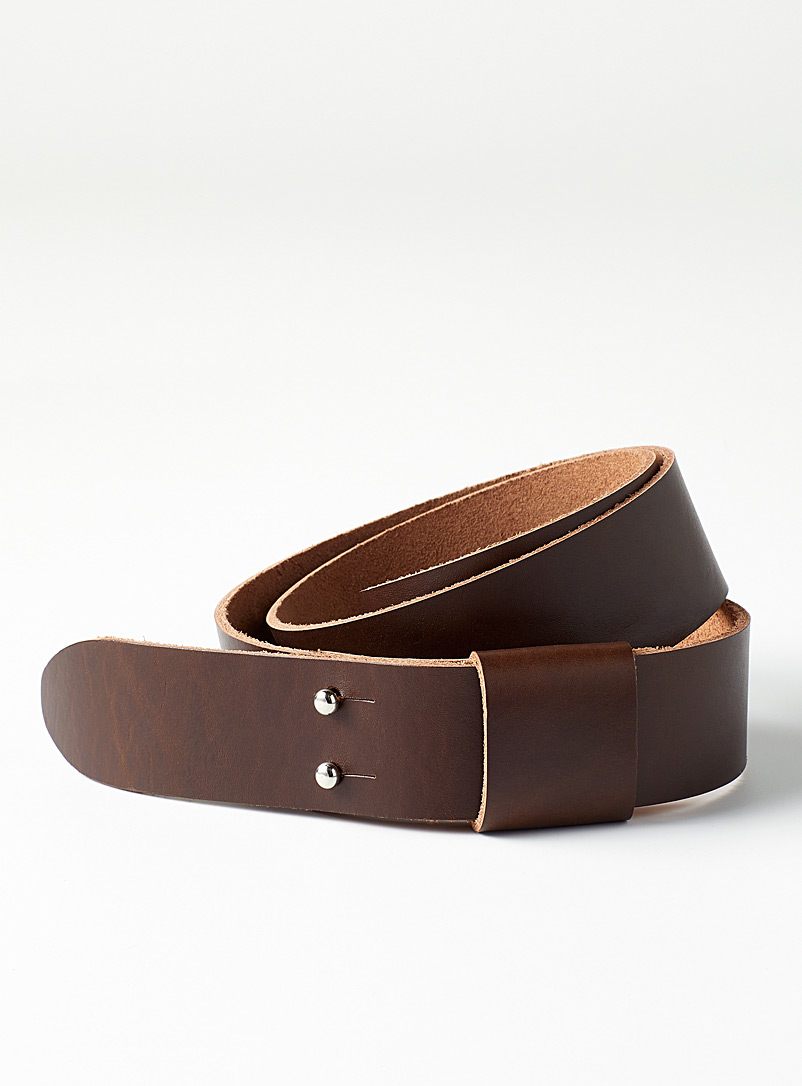 Oopsmark: La ceinture en cuir coupe parfaite Brun