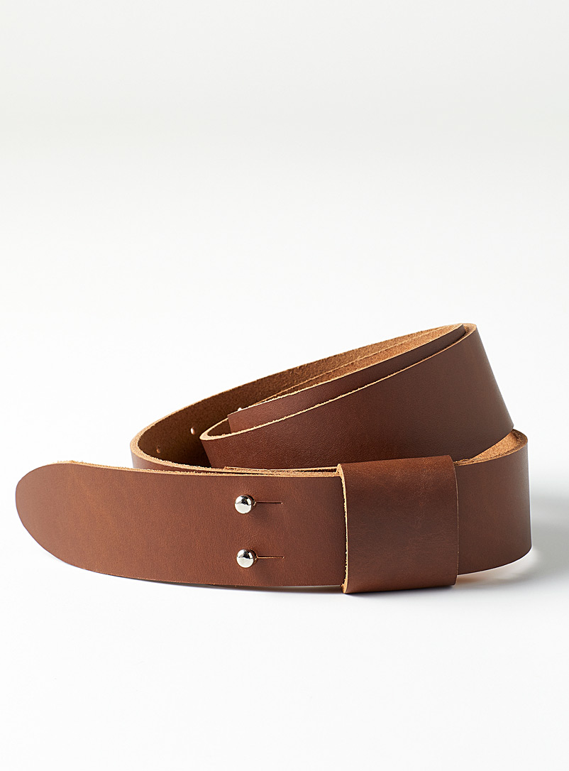 Oopsmark: La ceinture en cuir coupe parfaite Miel - Chameau