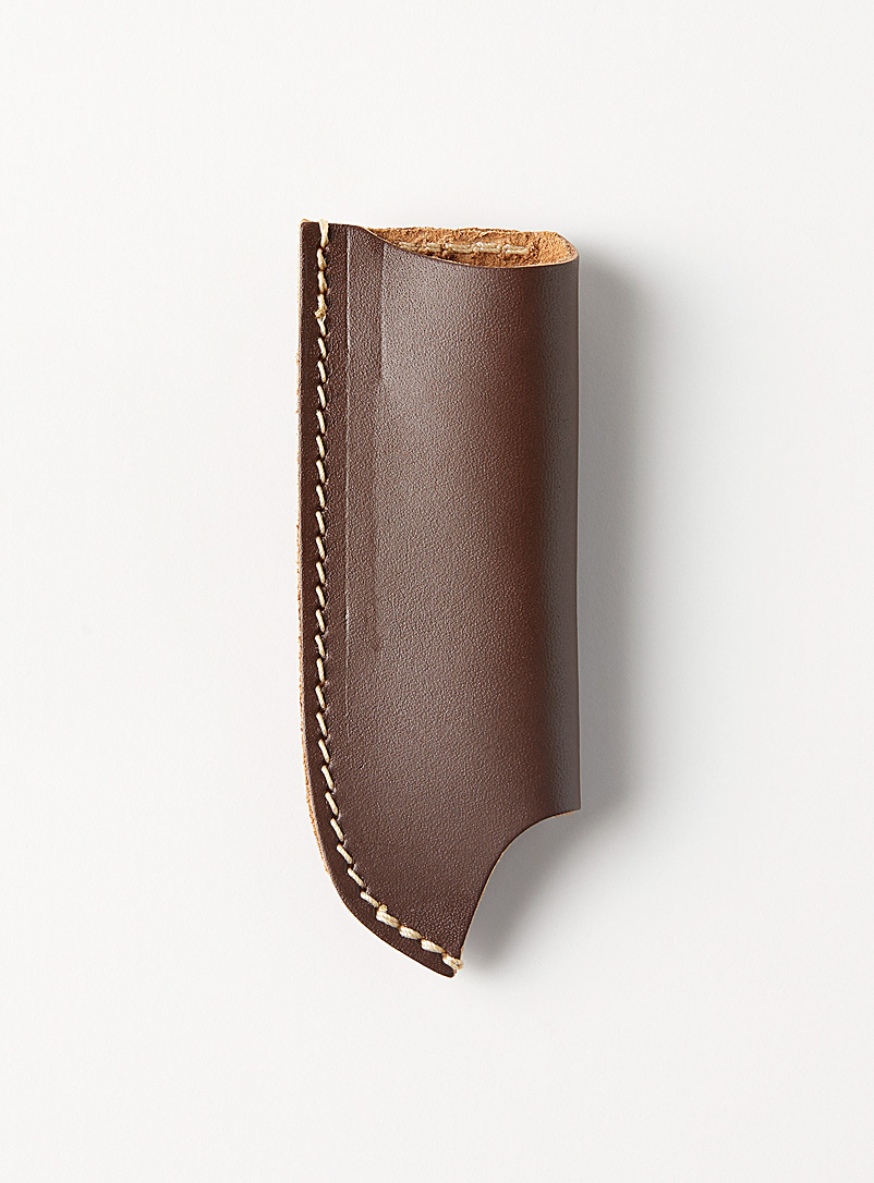 Oopsmark Brown Leather pocket knife case for belts See available sizes