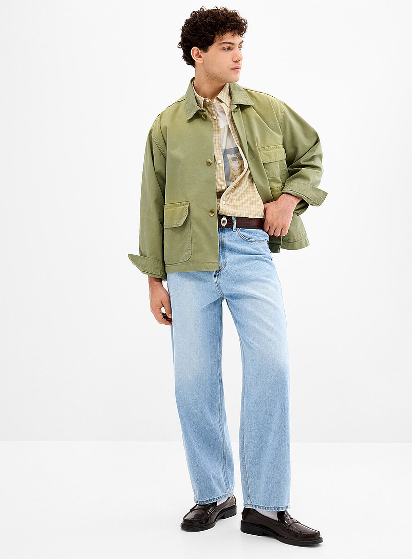 Bleached-look blue jean Loose fit Imported from Seoul product image (primary)