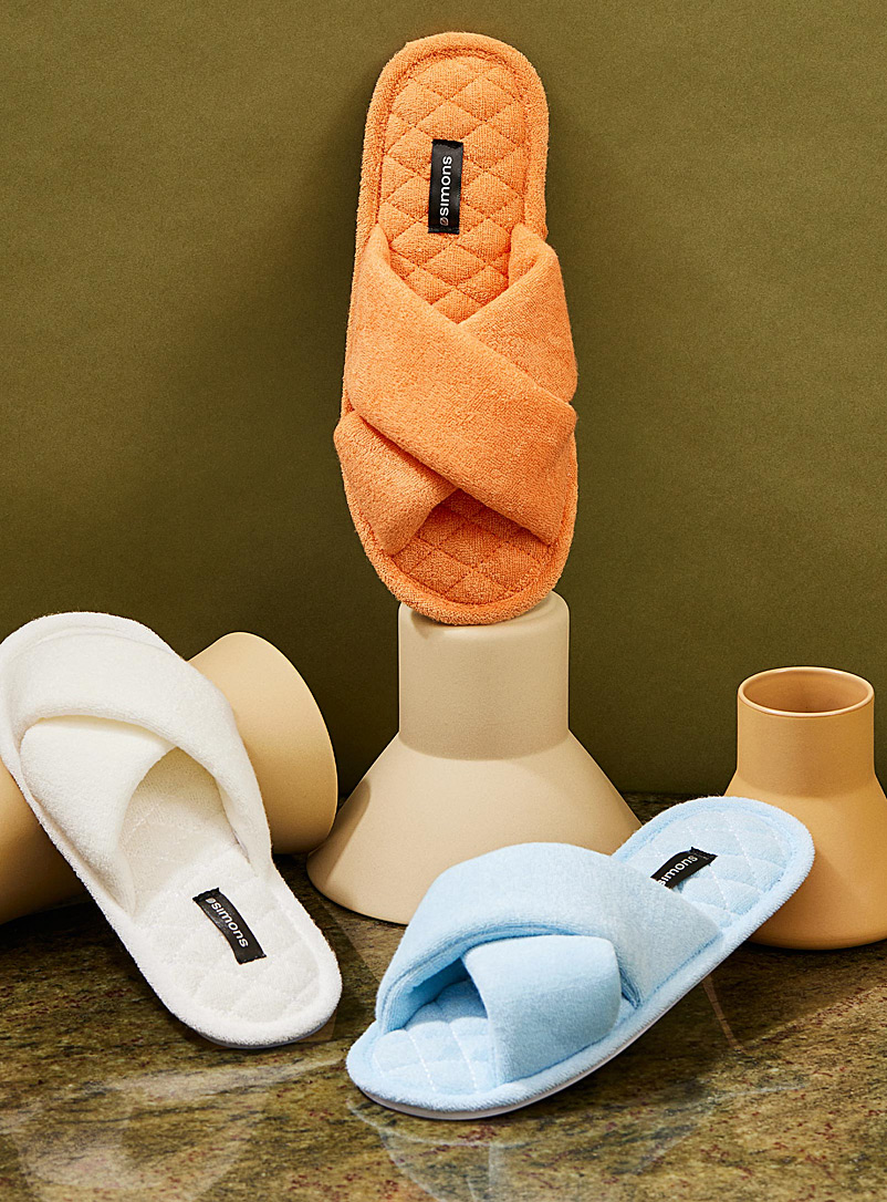Miiyu: La pantoufle sandale ratine Orange pour femme
