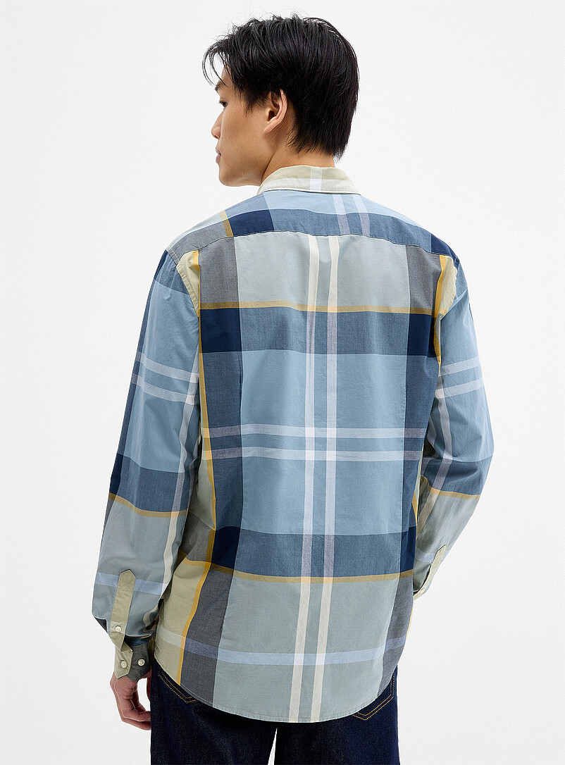 Barbour: La chemise carreaux Harris Bleu pour homme