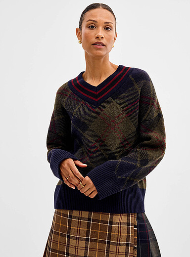 Shae tartan wool sweater
