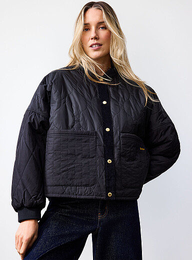 Barbour Black Ravenshill reversible quilted jacket for women