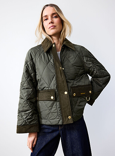 Barbour Khaki/Sage/Olive Kilnwick quilted jacket for women