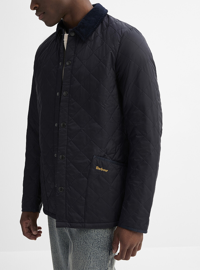 Barbour: La veste matelass&eacute;e losanges Liddesdale Vert fonc&eacute; - Mousse pour homme