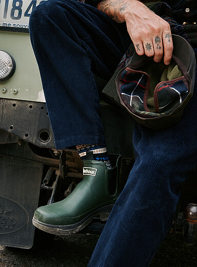 Barbour Mossy Green Nimbus rubber Chelsea boots Men for men