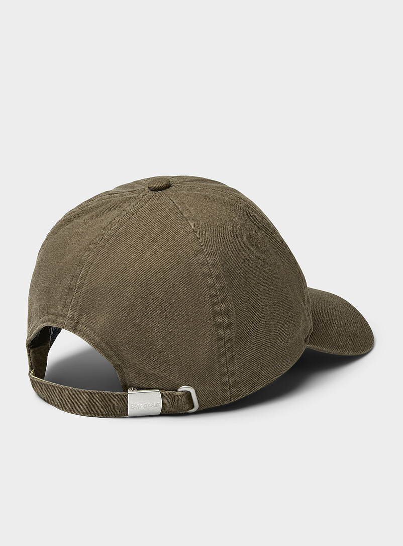 Barbour: La casquette twill logo signature Vert fonc&eacute; - Mousse pour homme