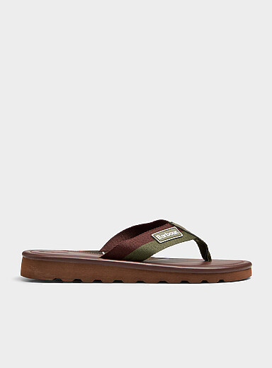 Two-tone strap flip-flops Men