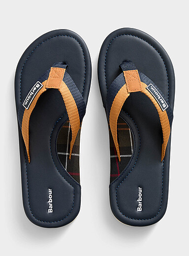 Two-tone strap flip-flops Men