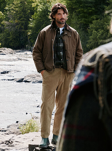 Barbour Light Brown Corduroy pant Relaxed fit for men