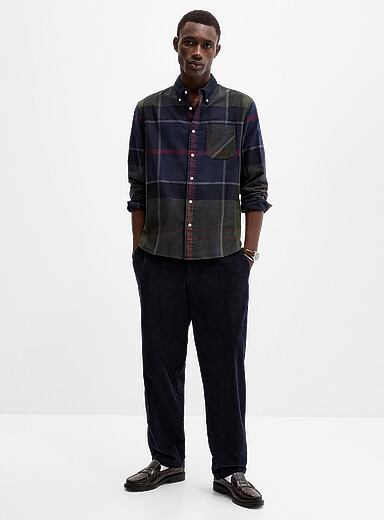 Barbour Navy/Midnight Blue Corduroy pant Relaxed fit for men