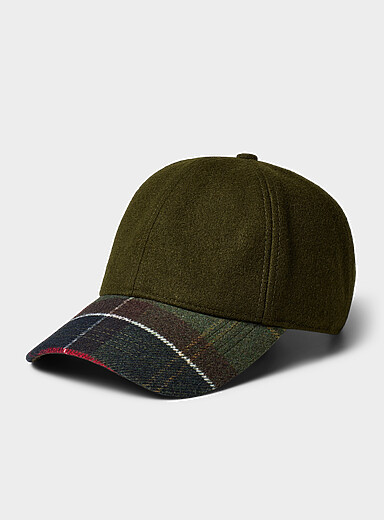 Tartan visor felted cap