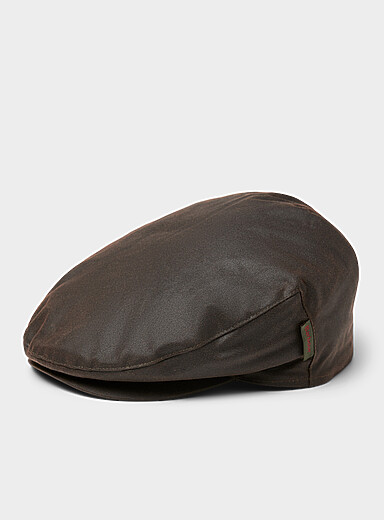 Cheviot waxed-cotton driver cap