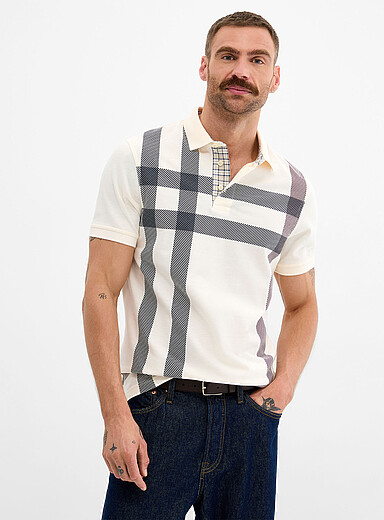 Giant tartan piqu&eacute; polo