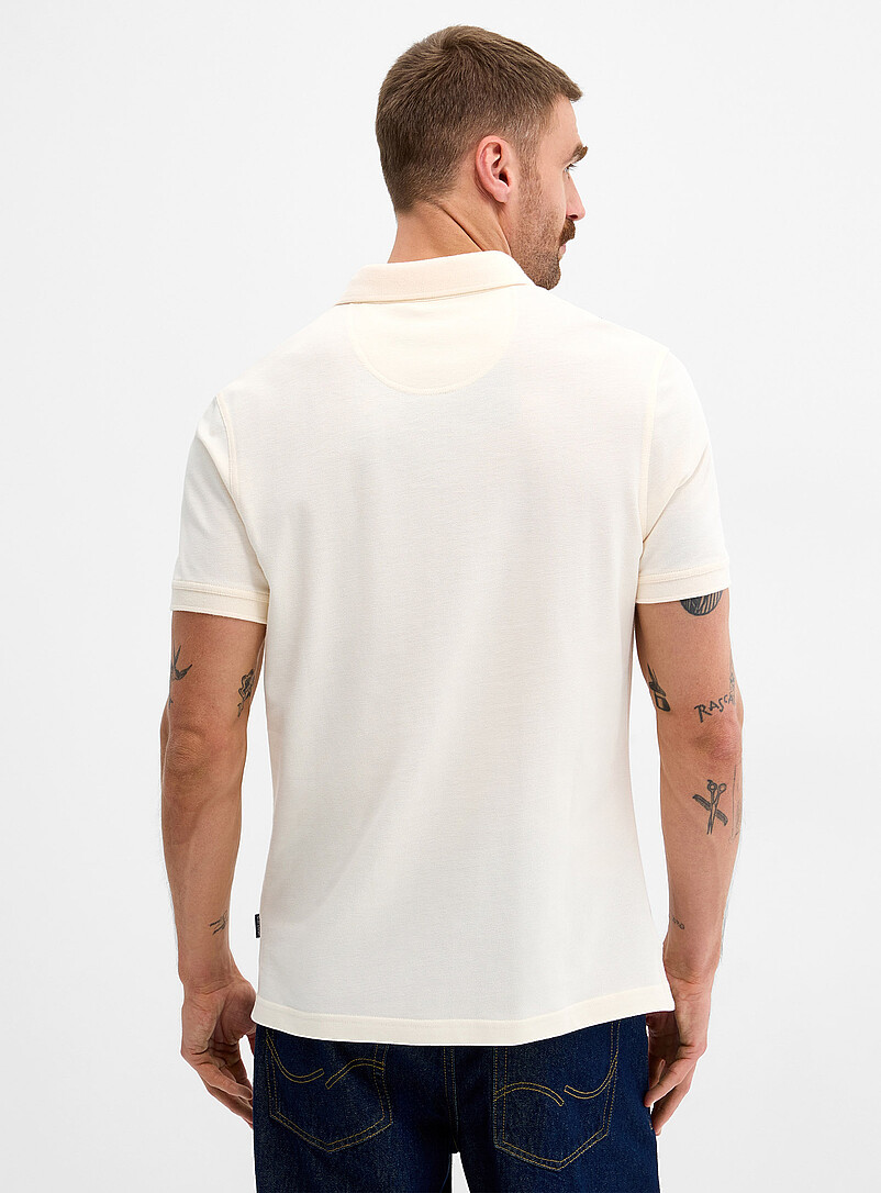 Barbour White Giant tartan piqu&eacute; polo for men