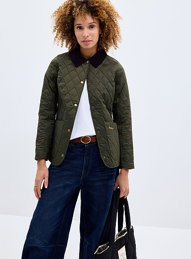 Annandale corduroy collar quilted jacket