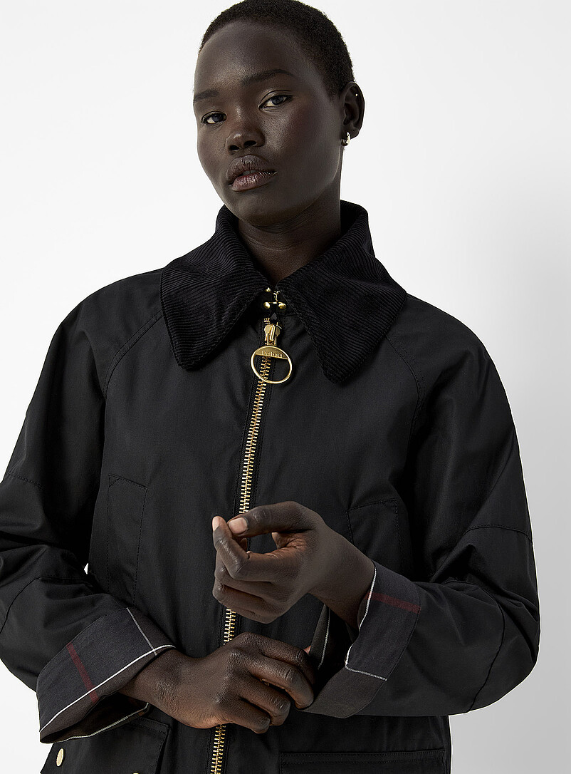 Allerston waxed cotton half-length jacket product image (primary)