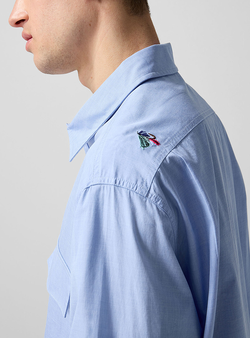 Paul Smith x Barbour embroidered lures multi-pocket shirt product image 2