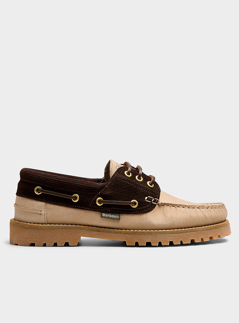 Corduroy Accent Boat Shoes